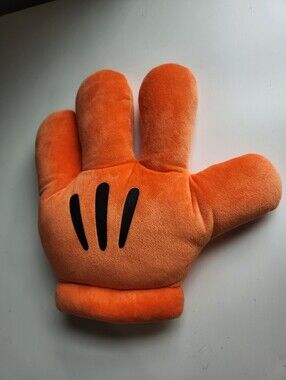 Disney World Theme Parks Mickey Mouse Mitt Plush Hand Costume Orange LEFT Glove